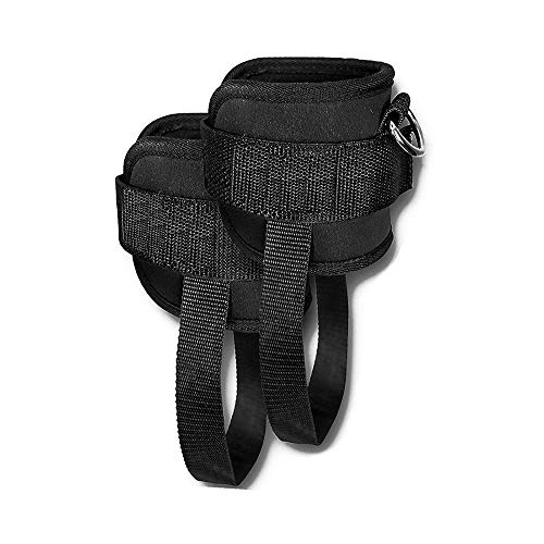 Unisex Fitness Band Workout Exercise Resistance Band Ankle Straps For Home Support Leg Yoga Gym Training Pilates Pull Up. Agghan1108 (Color : Black)