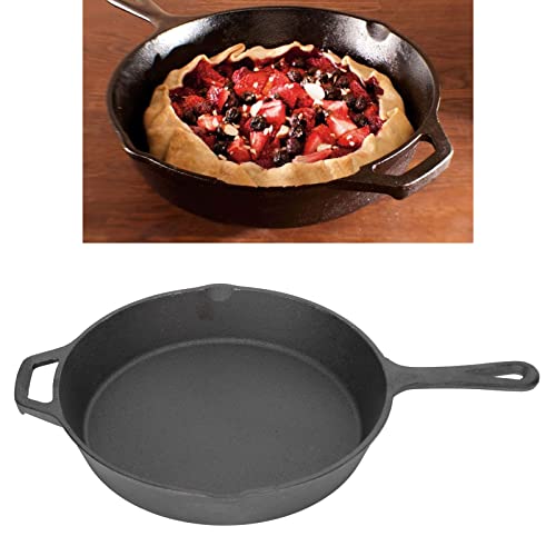 Nikou Schmelztopf aus Edelstahl, 25 cm Durchmesser, Küchen-Kochgeschirr, antihaftbeschichtet, Gusseisenpfanne für Ofen, Herd, Grill, breite Anwendung