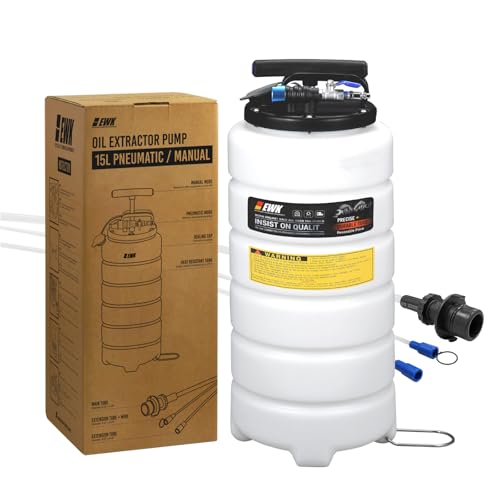 EWK 15L Pneumatic/Manual Oil Extractor Pump for Automobile Fluids Vacuum Evacuation + Brake Bleeding