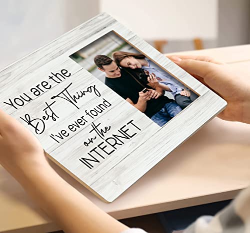 Sradmo You Are The Best Thing I've Ever Found On The Internet Picture Frame,Romantic Online Dating Remembrance Gifts 10×8 Inch Tabletop Photo Frame Frames For Him Her Long Distance Couples #TOP2
