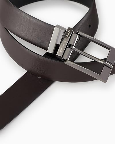 Armani Exchange Men's Leather Belt with Plaque2