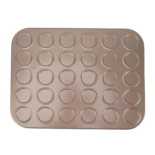 Muffin-Pfanne, Macaron-Backform, Muffin-Tablett, Backform, Backformen aus Kohlenstoffstahl, Antihaftbeschichtete Muffin-Pfanne, Cupcake-Pfannen, Professionelle, Ultradicke Muffin-Backform Zum(30 Loch)