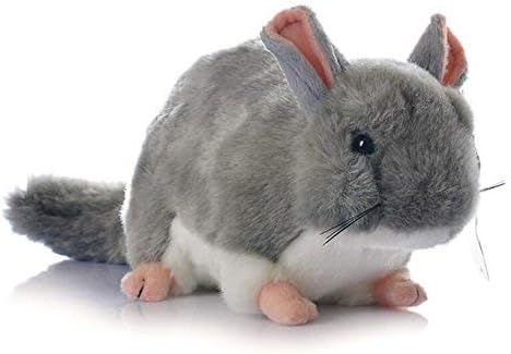 Honey Candy 12-Inch Simulation Chinchilla Plush Toy Plush Stuffed Toys (Black)