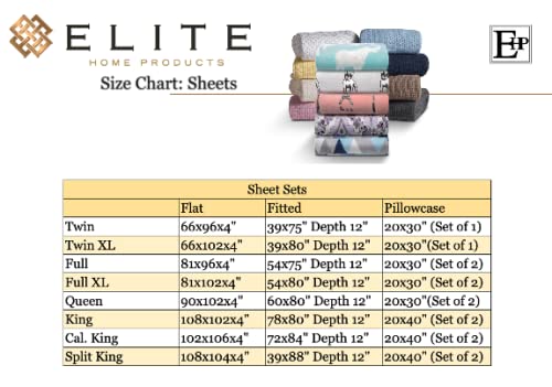 Elite Home Products Microfiber 90 Gsm Whimsical Printed Deep-Pocketed Sheet Set, Full, White Paris #TOP5