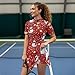Eheartsgir Christmas Snowmen Candy Tennis Dress for Women Golf Lightweight Dresse Suit Breathable Comfort Half Zip Up Dresses with Built in Shorts