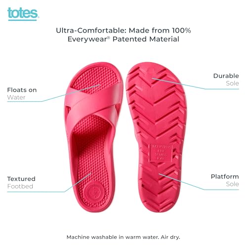 totes Women's Everywear Cross Slide Sandal2