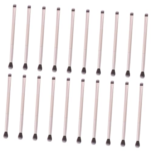 IWOWHERO 20Pcs Dual Ended Eyeshadow Brush Versatile Makeup Tool for Blending Eye Shadow and Nose Contouring Soft Bristles for Precision Application Design