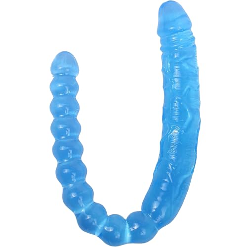 17.7 Double Ended Dildo Sex Toys for Lesbian Couple Extra Long Double Ended Dildo Realistic Real Texture Double Dong for Women Vaginal Stimulation Anal Beads