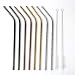 Metal Straws Stainless Steel Straws FoYoung Reusable Drinking Straws with Brushes for 20 30OZ Yeti Tumbler Extra Long 6mm Wide|Perfect for Christmas Hot Chocolate |Rose|Gold|Black|Silver
