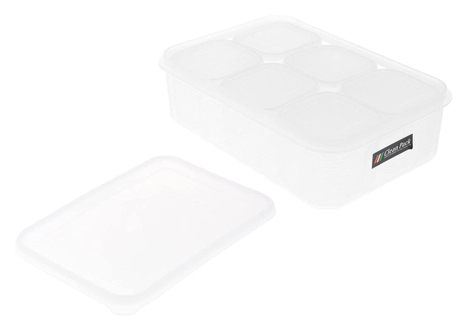 JSY Caja de almacenamiento de plástico con tapa, organizador de cocina, nevera, piezas y accesorios