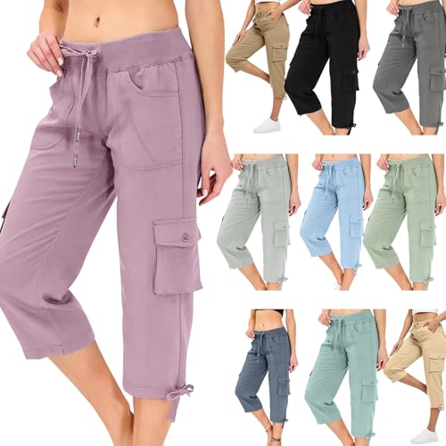 Pantalon cargo court extensible infroissable à cordon - 5