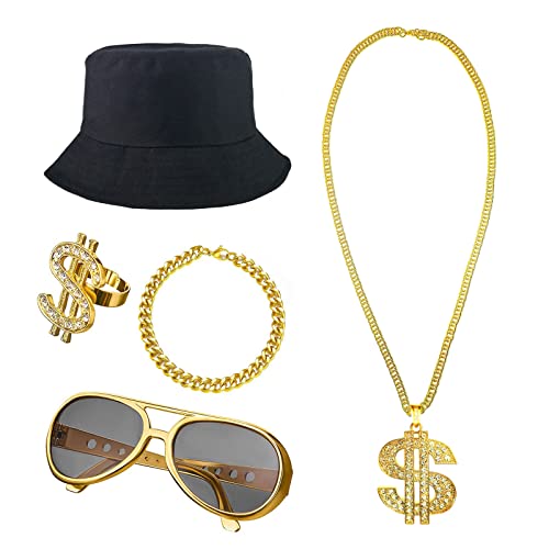 Fraiieon 90s Hip Hop 80s Costumes for Men/boys/kids Rapper Themed...