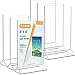 MaxGear Acrylic Sign Holder-Table Card Display-4 X 6 inches Clear Sign Display Holder-Plastic Table Menu Stand -Double Sided Ad Picture Frame for Office, Home, Store, Restaurant, 6 Pack