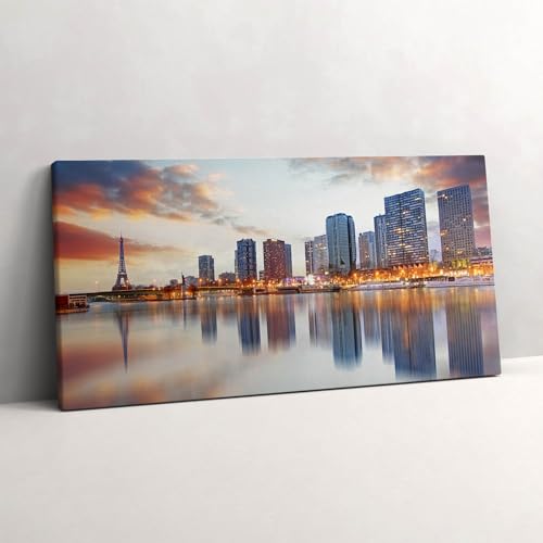 Tour Eiffel en tableau photo sur toile grand format pour sublimer un bureau élégant