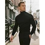 Mens Turtleneck Long Sleeve Shirts Thermal Base Layer T-Shirts Pullover Top Lightweight Undershirt - Image 3