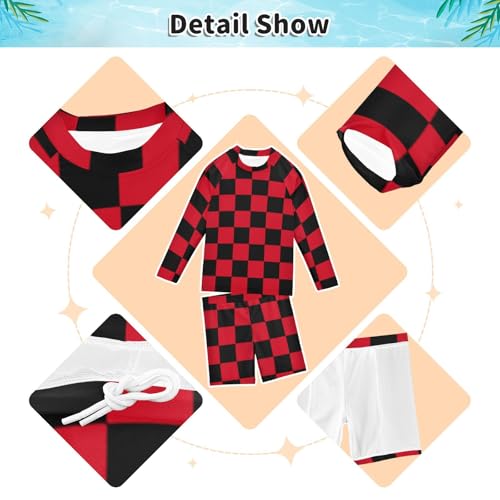 Traje de baño de dos piezas infantil con protección UV y manga larga textil premium 4