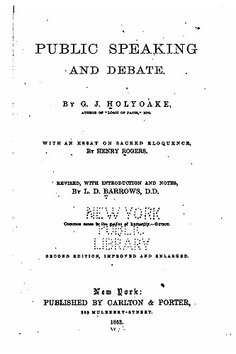 Public Speaking and Debate