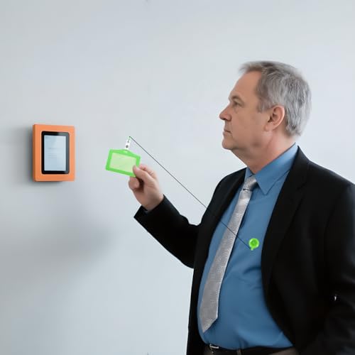 10 Stück Ausweishülle mit Band Ausweishalter Ausziehbar, Kartenhalter Ausziehbar 4.06x3.15in, Pu-Leder Hülle mit Clip für Büro Schule Klinik Busfahrkarten Schüler Schülerausweis Hülle (10 Farben)