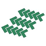 PATIKIL 25 Stück 5s Standort Markierung Ecke 2x2x0.79 Zoll Kerbe L Form Bodenmarkierung für Büro Tischplatte Schreibtisch Lagerboden Grün