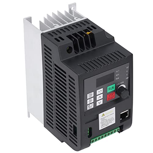 YDuupxe Przemiennik Częstotliwości 3-fazowy Silnik Kontroler 1,5KW 380V ABS