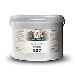 Mühldorfer masculine E, 3 kg, bevordert de spieropbouw, voor een ontspannen en krachtige spieren, dopingsvrij, aanvullende voering voor paarden en pony’s