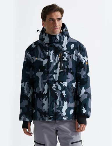 image for GEMYSE Men's Mountain Waterproof Ski Snow Jacket Winter Windproof Rain