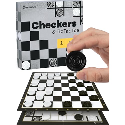 Juego de Damas - Piezas para Jugar a Las Damas - Juego de Mesa para Niños y Adultos - Juego Clásico y Tradicional - Diversión para Toda la Familia