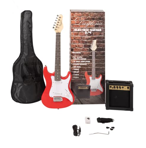 Pack Guitare électrique 3/4 DAYTONA ST rouge - Les Beatles, Paul McCartney, John Lennon, RIngo Starr, George Harrison Pack Guitare électrique 3/4 DAYTONA ST rouge