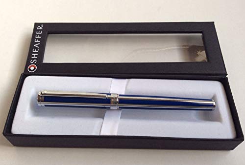 Sheaffer Intensity Ultramarine Striped Fine Point Fountain Pen 9230-0 #TOP2