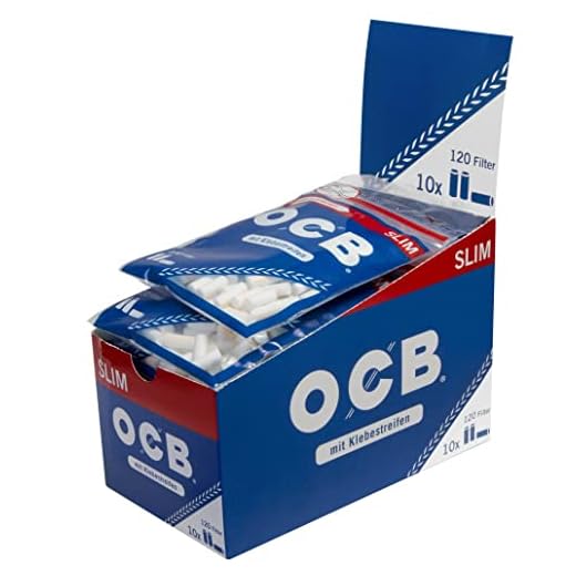 OCB Delgado, 10 120, Diámetro de 6 mm – en práctica Bolsa resellable – 10 x 150 filtros por Bolsa = 1 cartón, Fino