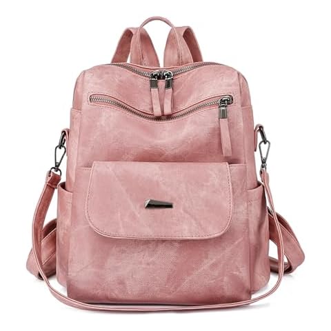 C CALYCO Lightweight & Durable Pink Mini Backpack - Fashionable, Versatile, Spacious Daypack for Women – Travel-Friendly Cover