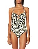 aceite baobab esential aroms Nailon reciclado Seafolly Ring Front Maillot Traje de Bao de una Sola Pieza, Aceite de Oliva, 36 para Mujer