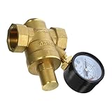 Régulateur de pression d'eau : régulateur de pression d'eau avec manomètre permet un facile pression de l'eau pour répondre à différents besoins, réducteur de pression de tuyau