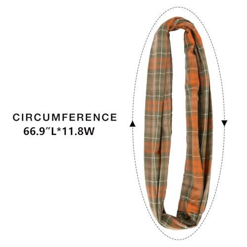 GERINLY Leopard Pocket Scarf for Women Warm Travel Zip Infinity Scarf for Winter2