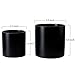 Greenaholics Black Ceramic Plant Pots - 6 Inch + 4.7 Inch Indoor Planters with Drainage Holes for Flowers Small Modern, Set of 2