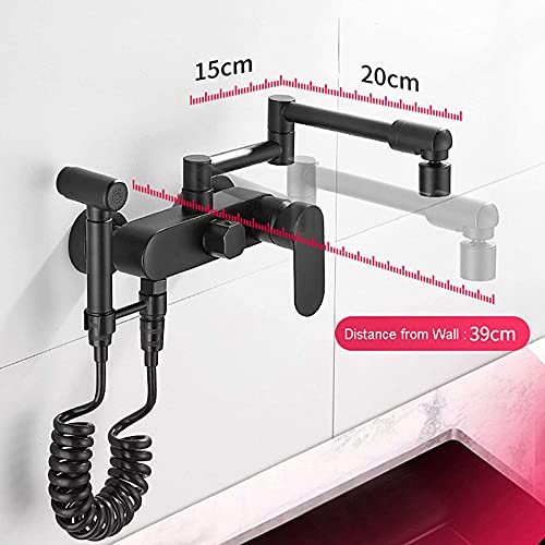 Robinet remplisseur de pot rétractable avec pulvérisateur 2 modes jet pour évier - 6