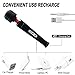 Wand Massager Handheld with 10 Powerful Speeds 8 Vibration Patterns, PALOQUETH Personal Body Massager for Back Neck Shoulder Sore,Cordless Rechargeable