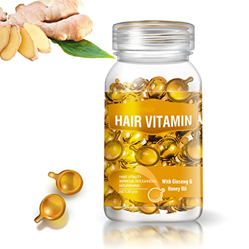 gowwimHair Vitamin Serum Capsule,Hair Treatment Serum,Argan Macadamia Avocado Oil,Deep Care Repair Damaged Hair,30 PCS Cover