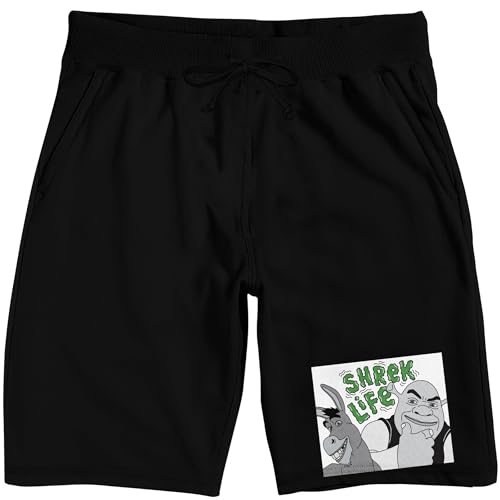 Bioworld Shrek Life Adult Black Sleep Pajama Shorts