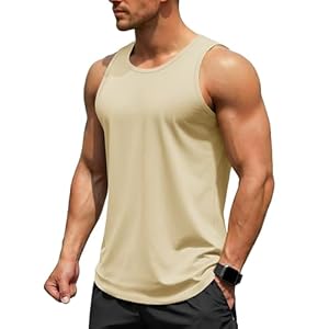 TACVASEN Men’s UPF 50+ Tank Top Moisture Wicking Summer Tank Workout Gym Mucsle Swim Shirt Sleevless Shirts for Men