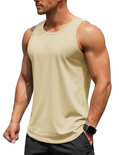 TACVASEN Men’s UPF 50+ Tank Top Moisture Wicking Summer Tank Workout Gym Mucsle Swim Shirt Sleevless Shirts for Men