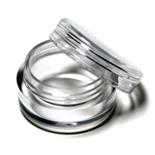 100 Clear Plastic Cosmetic Sample Containers (5 Gram) by