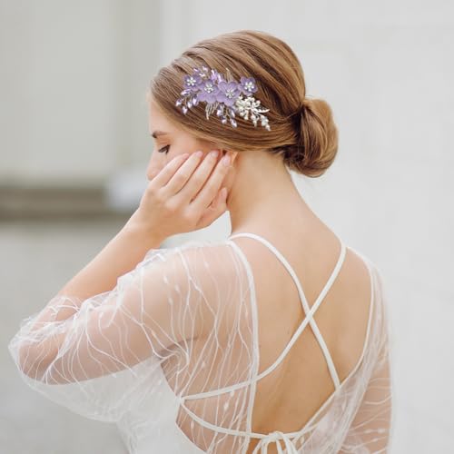 Pinza para cabello con diseño floral y perlas miniatura 5
