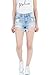 Produktbild Malucas Damen High Waist Jeans Hotpants Kurze Hose Bermuda Capri Hoher Bund Shorts 00432, Größe:36, Farbe:Blau