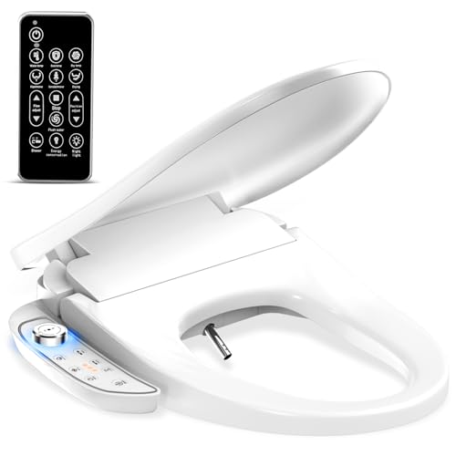 Bidet Toilet Seat - Heated & Elongated Design with...