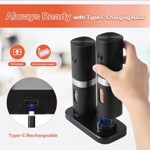 Save 50% on Syaws Rechargeable Electric Pepper & Salt Grinder Set