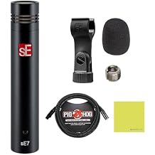 sE Electronics sE7 Small-Diaphragm Condenser Microphone Bundle w/Pig Hog PHM10 8mm Mic Cable Polishing Cloth