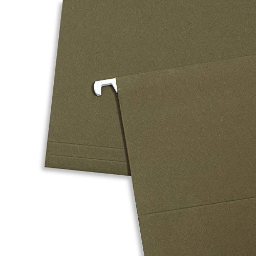 Blue Summit Supplies 50 Legal Size Hanging File Folders, 1/5 Cut Adjustable Tabs, Legal Size, 5 Tab Locations, Designed For Legal And Law Office File Organization, Standard Green, 50 Pack, Legal Size #TOP5
