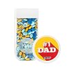 M&M'S Father's Day Chocolate Gift Jar, 12.7oz of M&M'S Chocolate Candies,#34;#1 Dad Design, Yellow, Blue, and Light Blue Candy Blend, Thoughtful Father's Day Present
