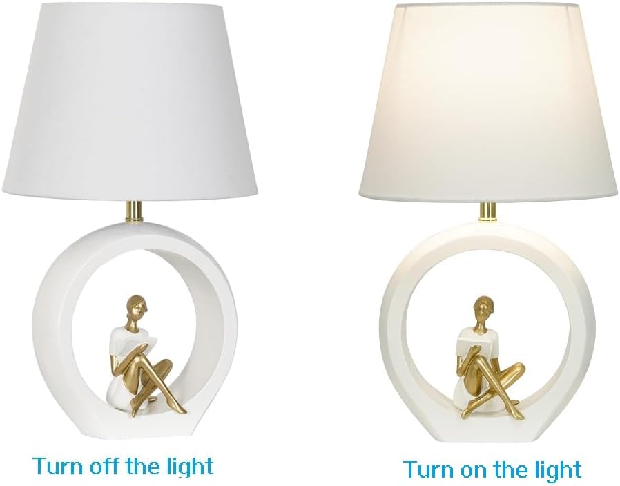 Creative Girl Reading Table Lamp Modern Simple Bedroom Bedside Counter Lamp Light Luxury High-end Art Deco Ornament Table Lamp